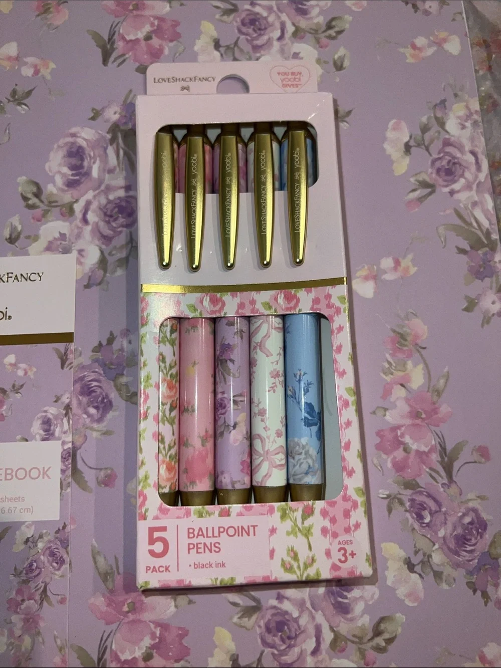 LOVESHACKFANCY 🎀 YOOBI SET 💕🎀💕🎀NOTEPAD PENS MAGNETS NWT
